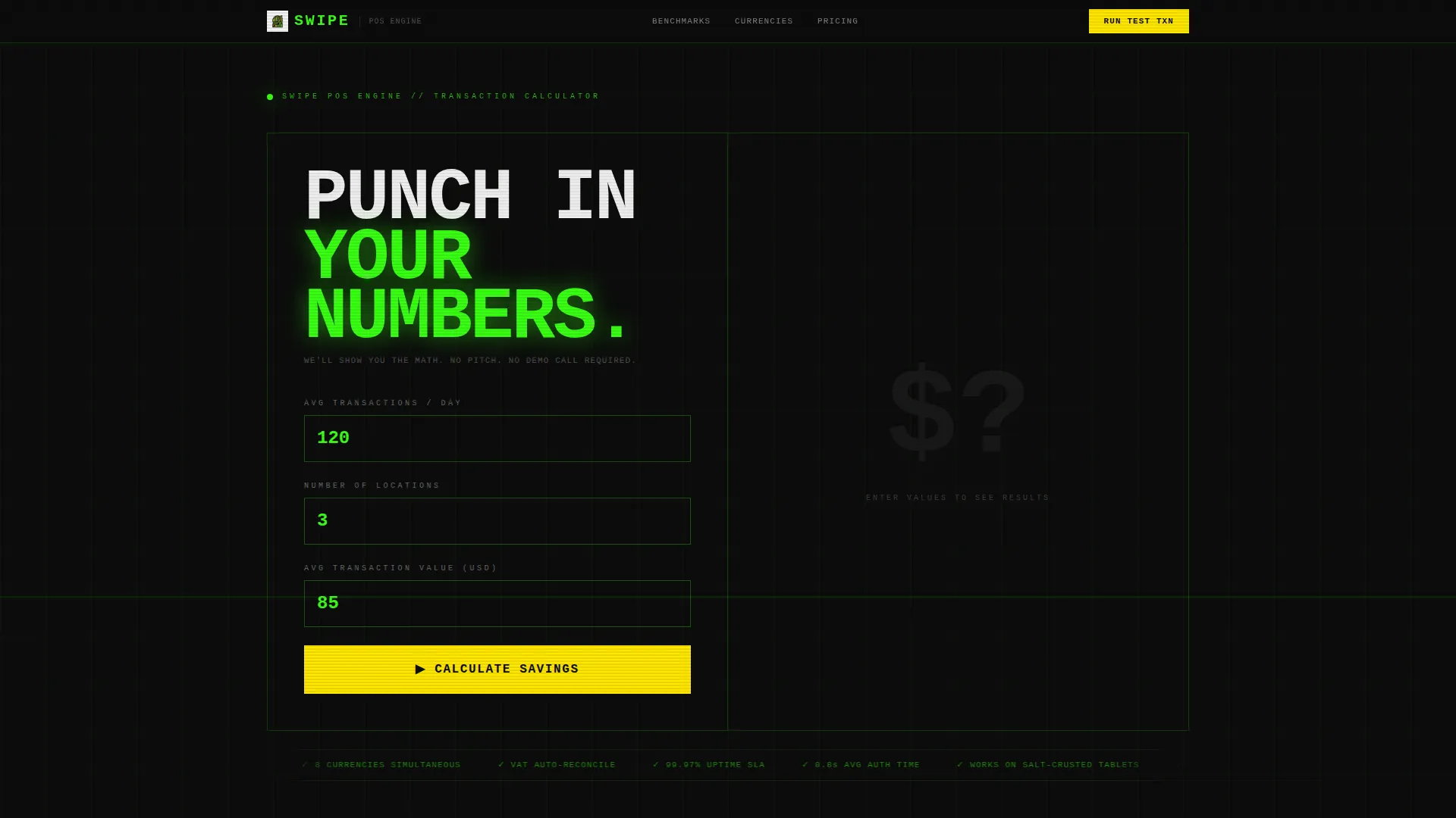 Travel POS Landing Page Template | Bold Brutalist