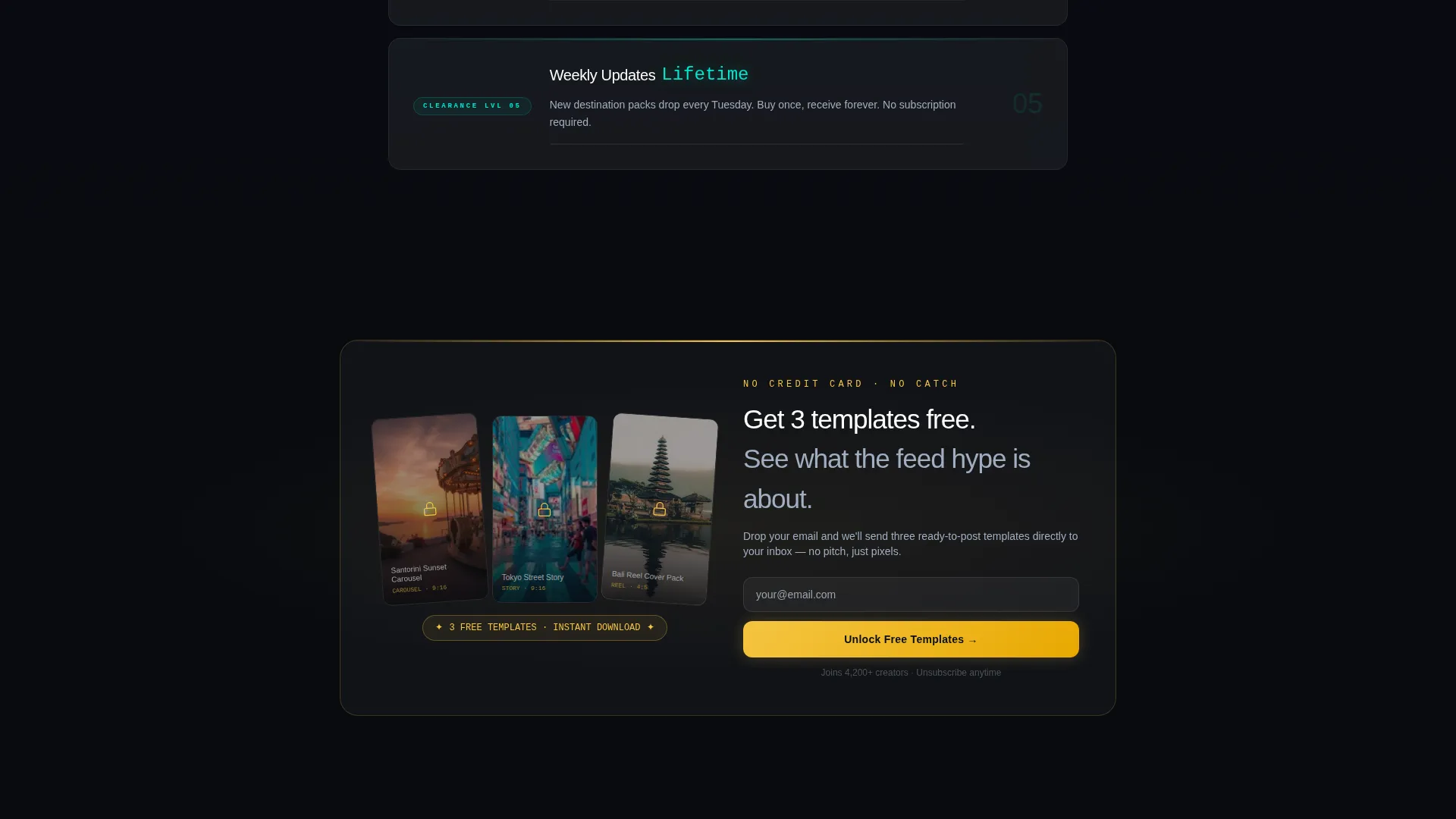 Travel Social Media Template Kit Landing Page