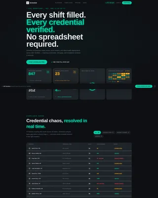 Travel Staff Scheduling Landing Page Template
