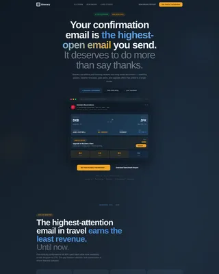 Dynamic Travel Thank You Email Landing Page