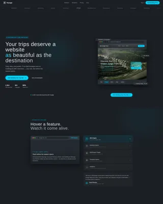 Travel Website Builder Landing Page Template
