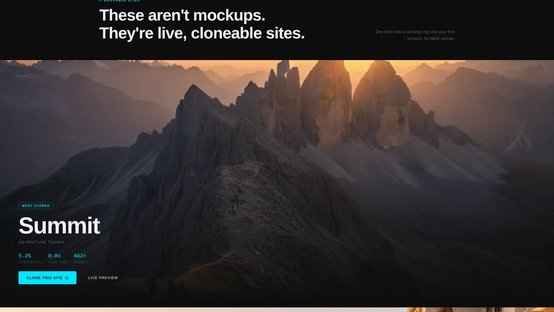 Modular Travel Landing Page Template | Free Trial
