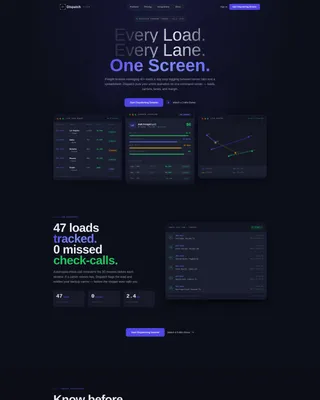 Logistics Dispatch Landing Page Template