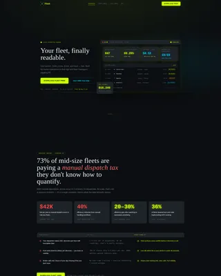 Trucking Management Software Landing Page Template