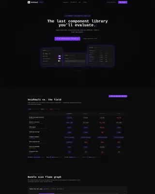 user interface Component Library Landing Page Template