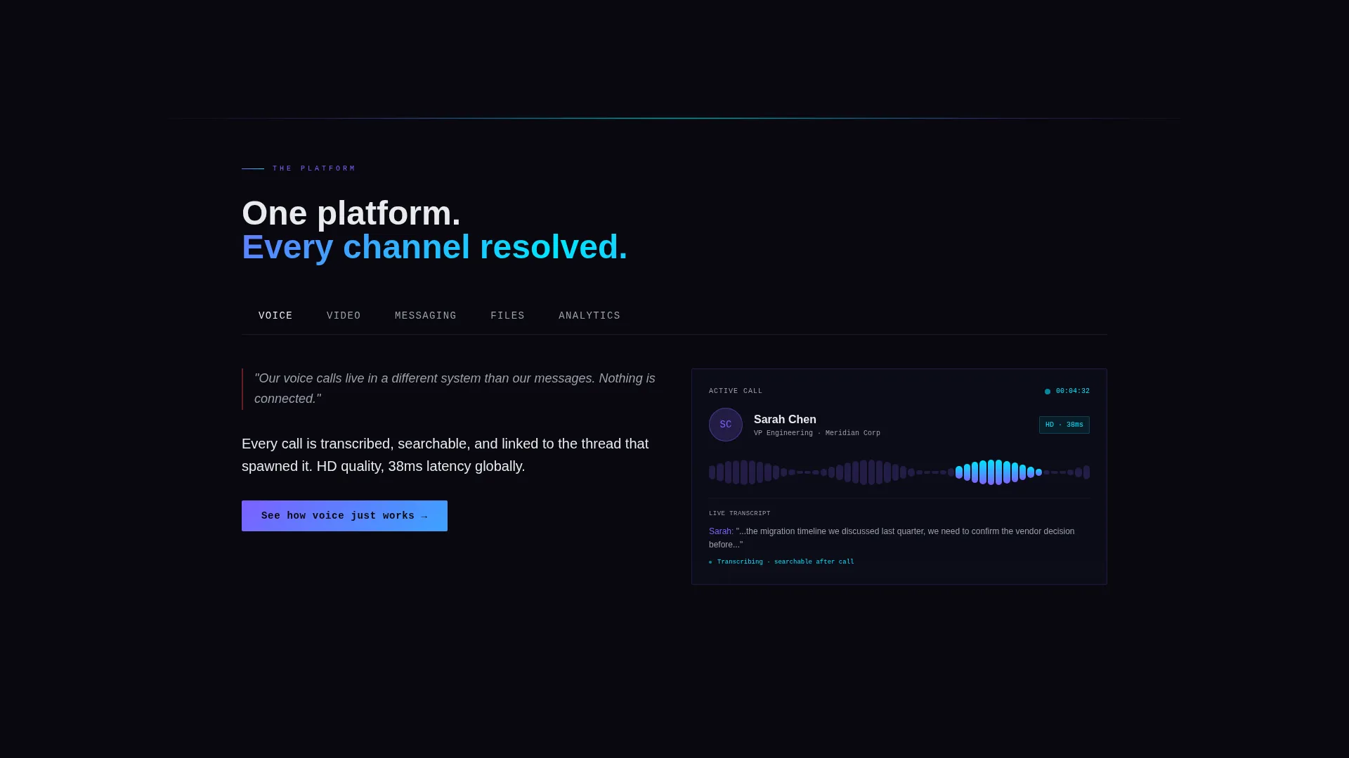 Unified Communications Landing Page Template