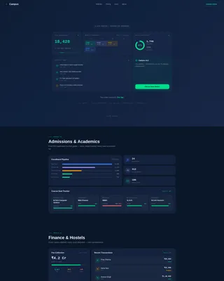 University Management Software Landing Page Template