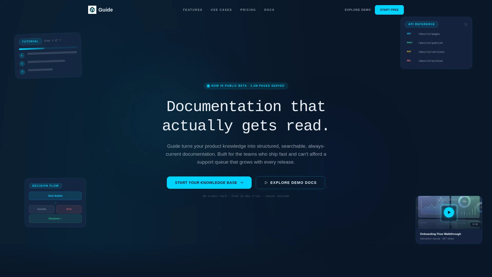 Documentation Landing Page Template for Product Teams