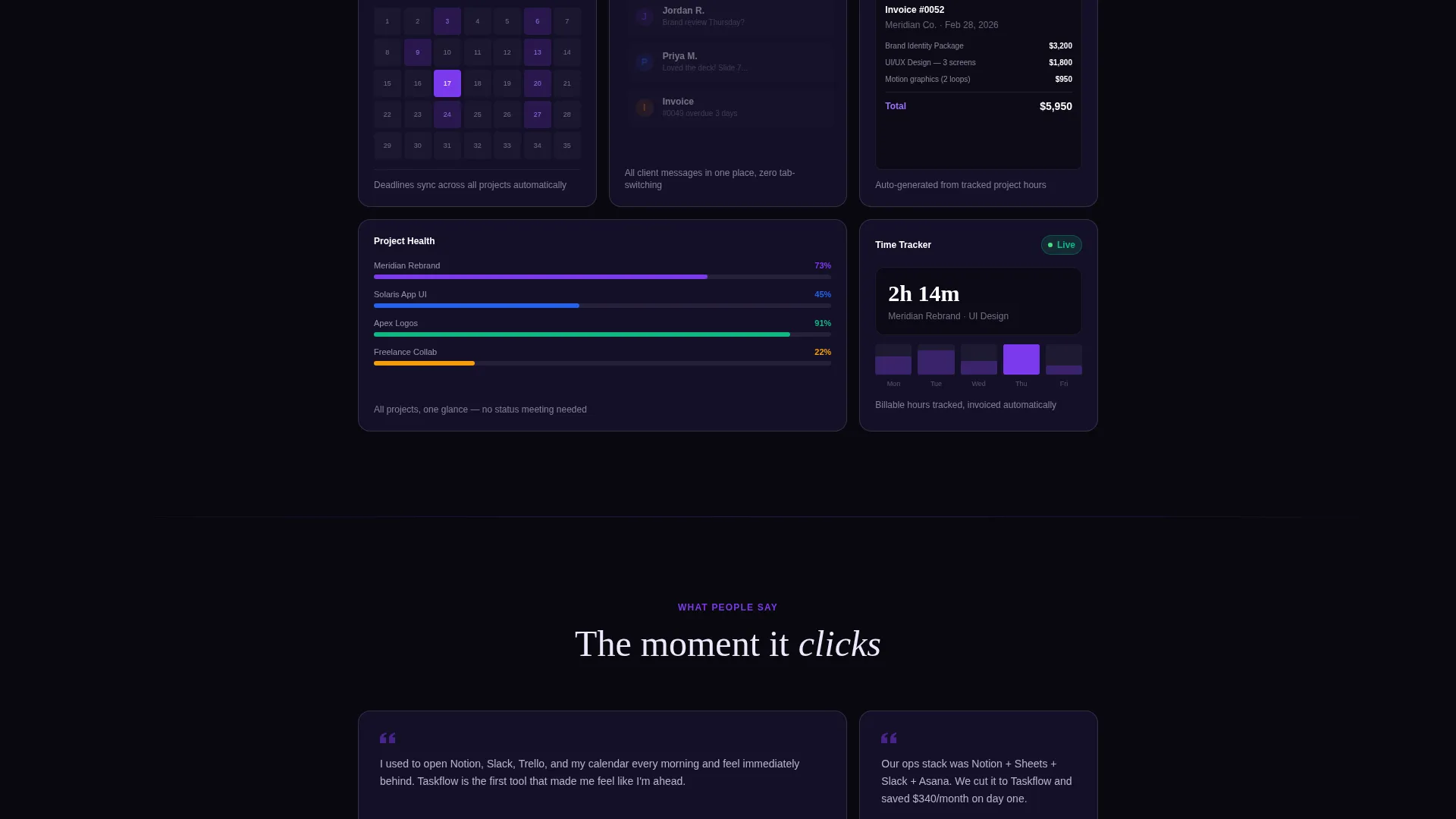 Productivity App Landing Page Template