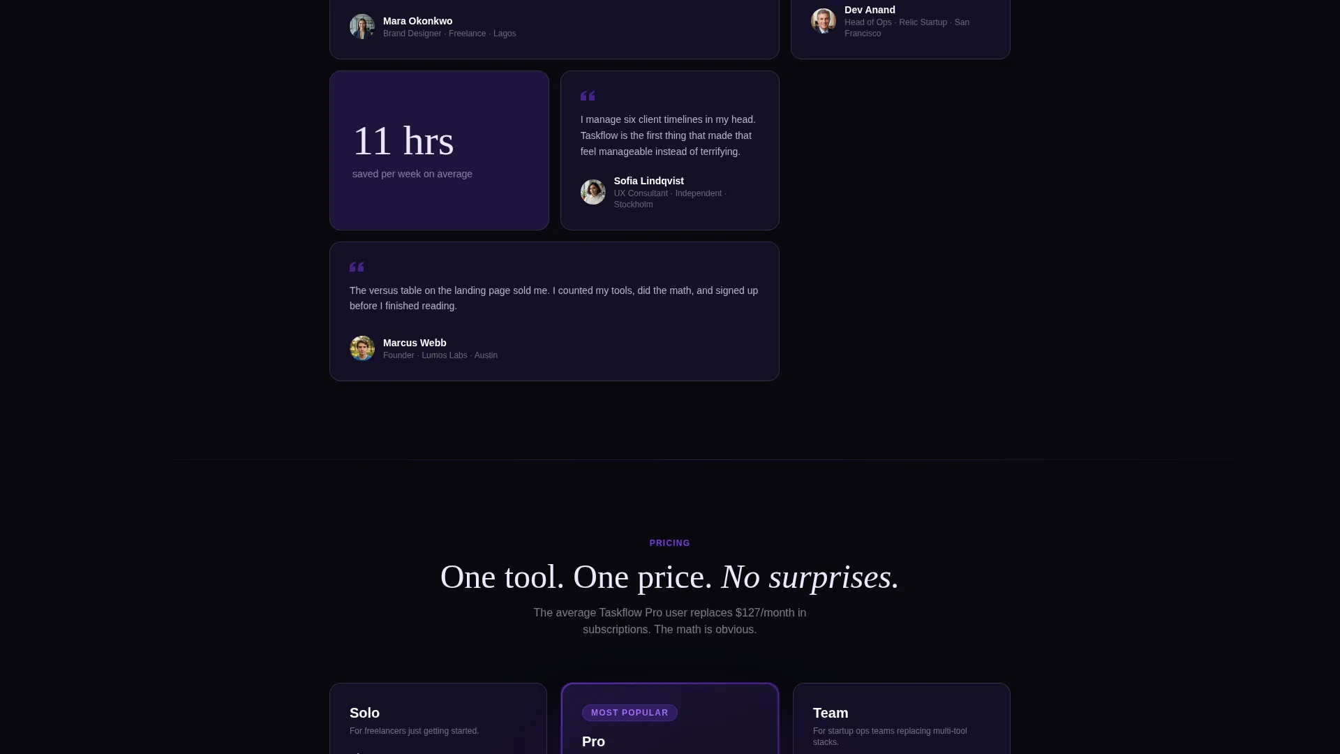 Productivity App Landing Page Template