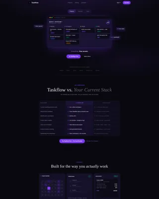 Productivity App Landing Page Template