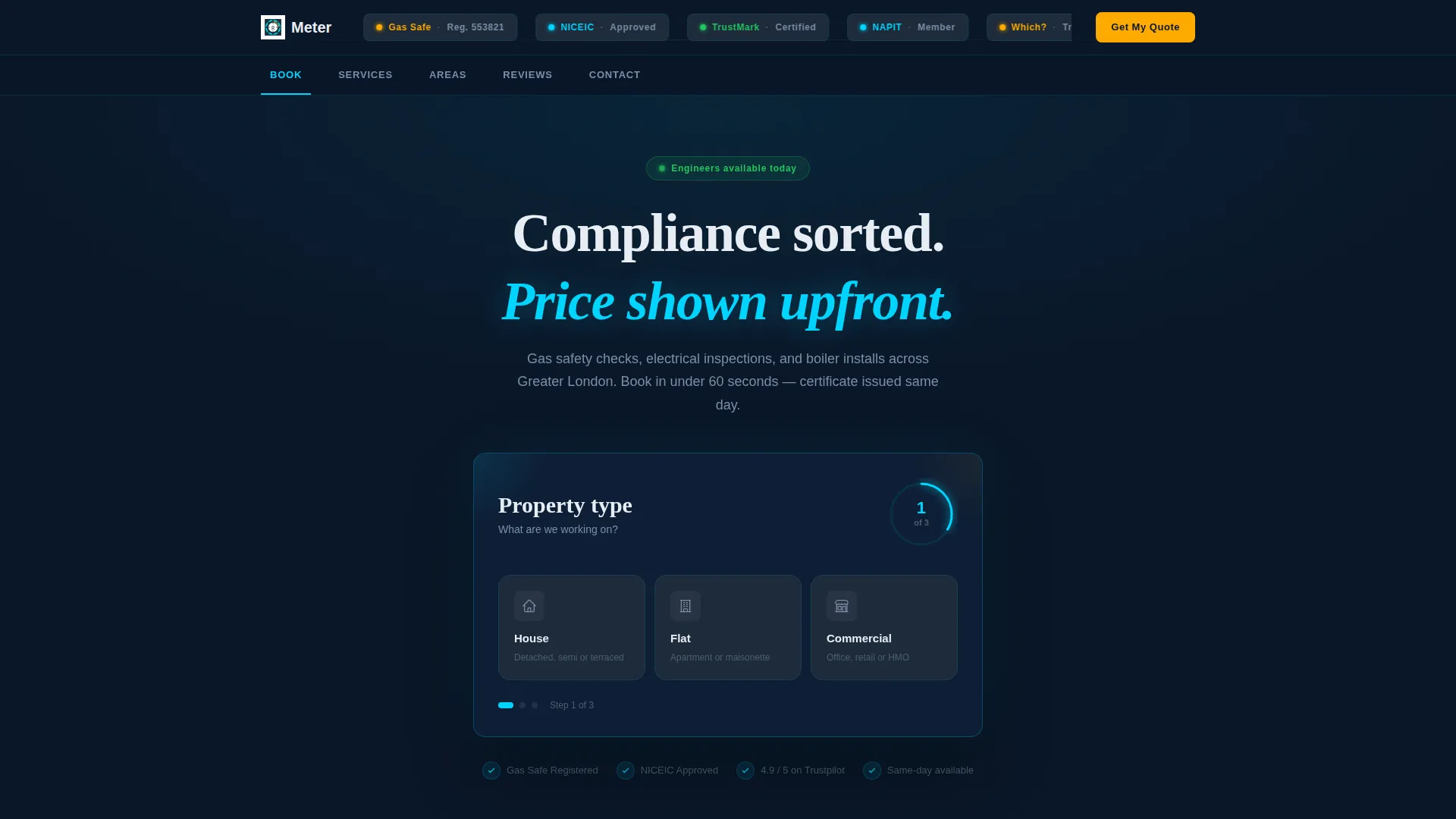 Utility Booking Landing Page Template