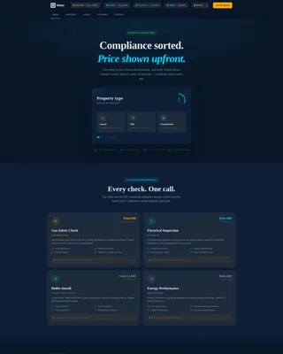 Utility Booking Landing Page Template