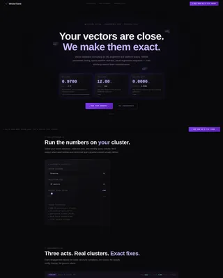 Vector Database Consulting Landing Page Template