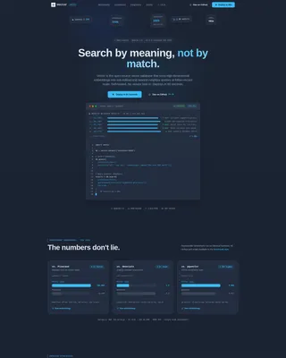 Open-Source Vector Database Landing Page Template