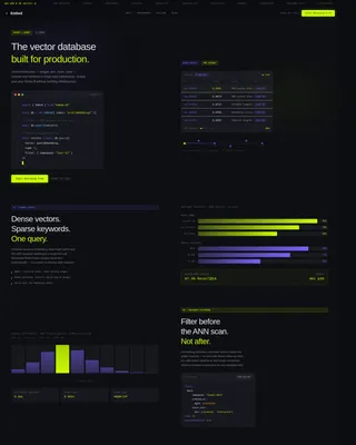 Vector Database Landing Page Template