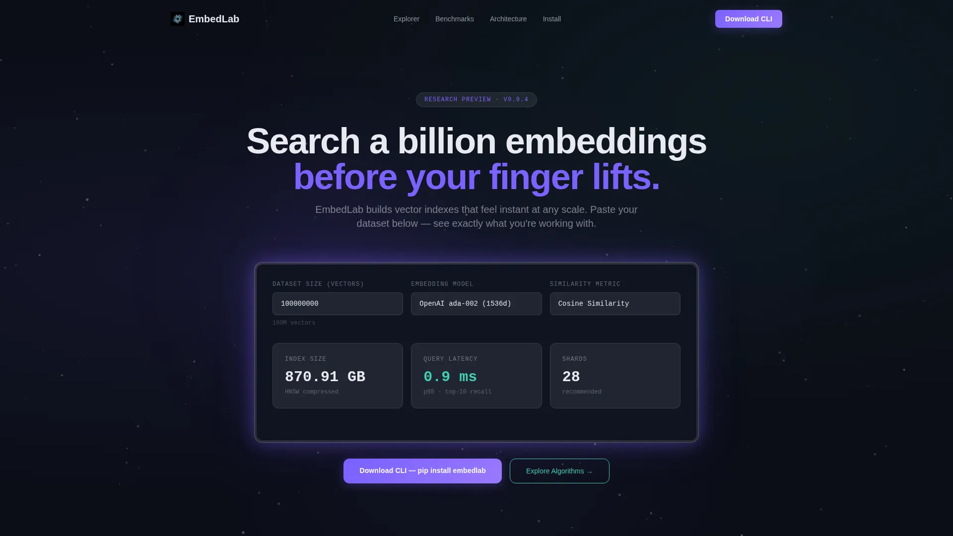Vector Database Landing Page Template