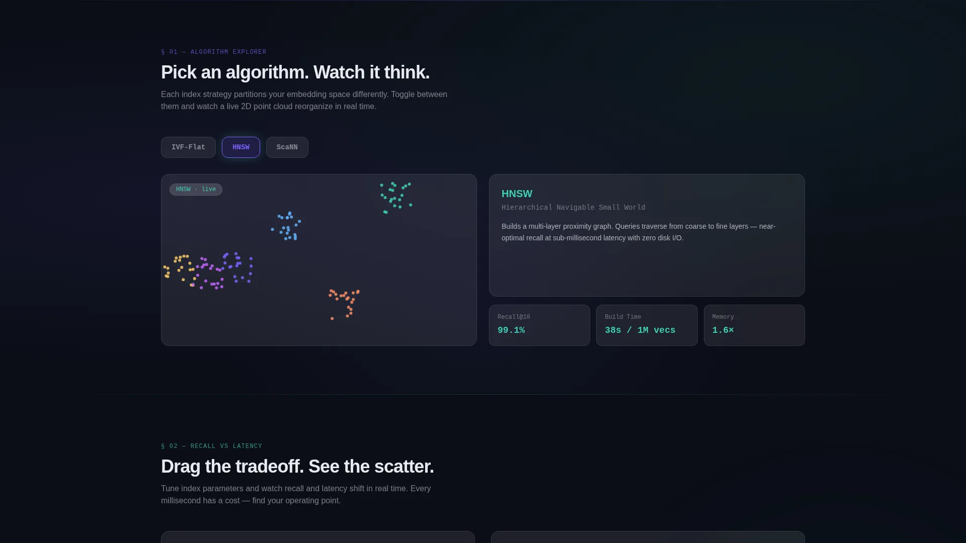 Vector Database Landing Page Template
