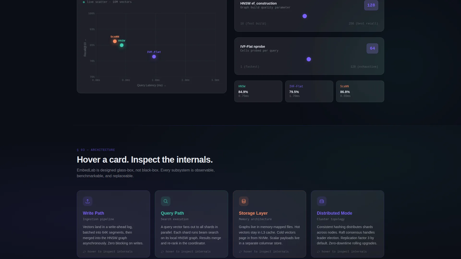 Vector Database Landing Page Template