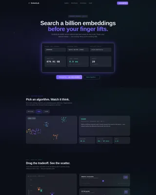 Vector Database Landing Page Template