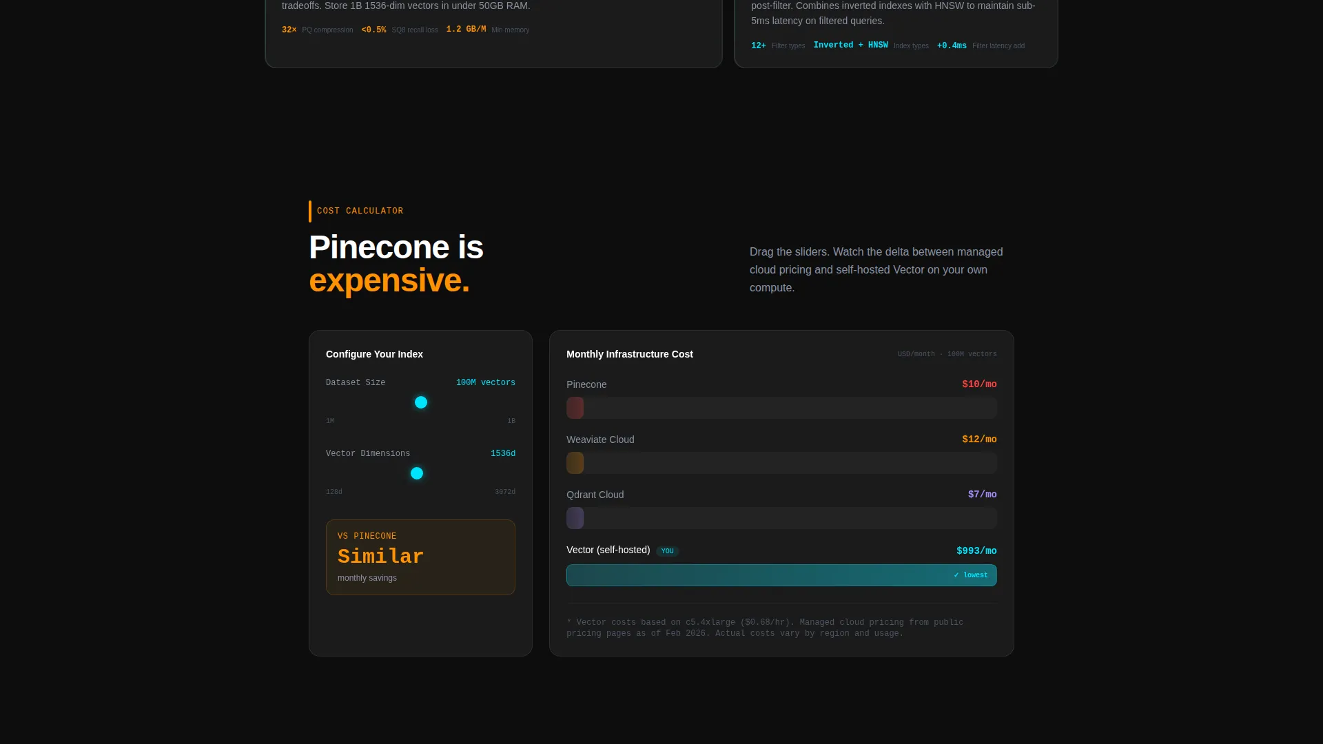 High-Performance Vector Database Landing Page Template
