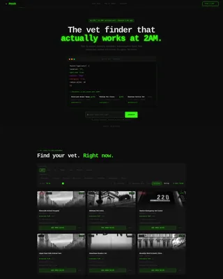 Veterinarian Finder Landing Page Template
