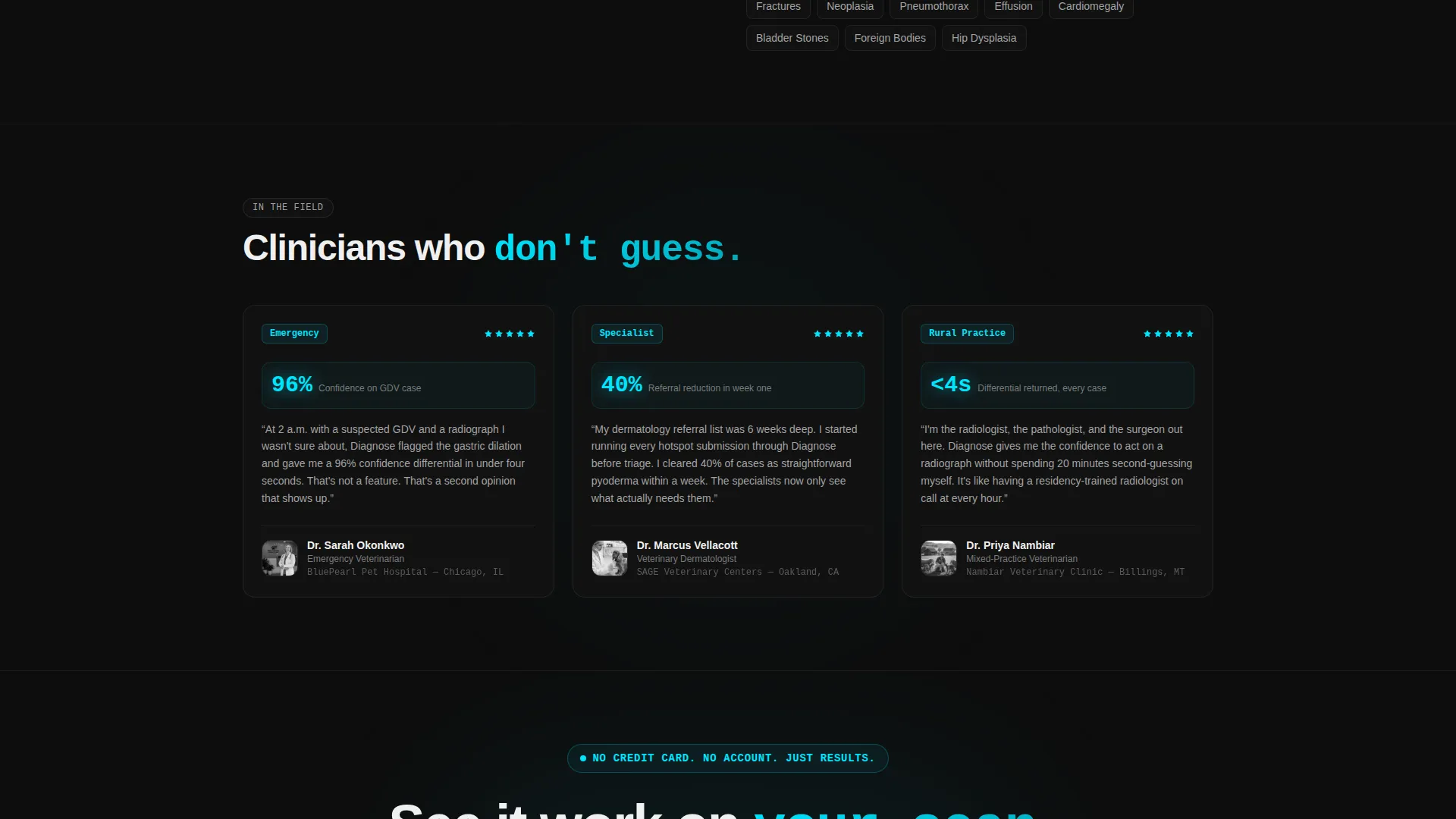 Veterinary AI Imaging Landing Page Template