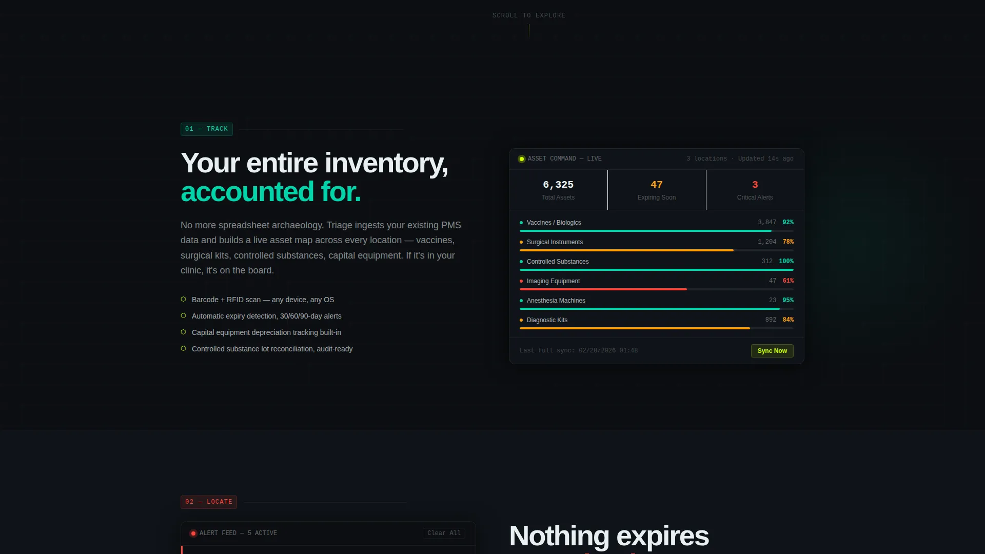 Veterinary Asset Management Landing Page Template
