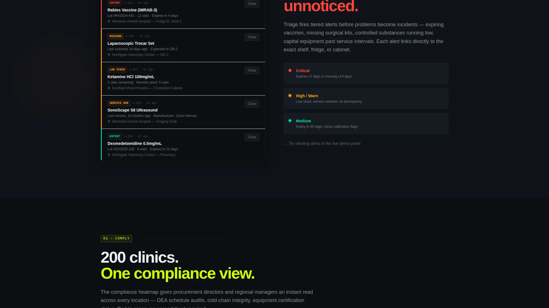 Veterinary Asset Management Landing Page Template