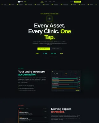 Veterinary Asset Management Landing Page Template
