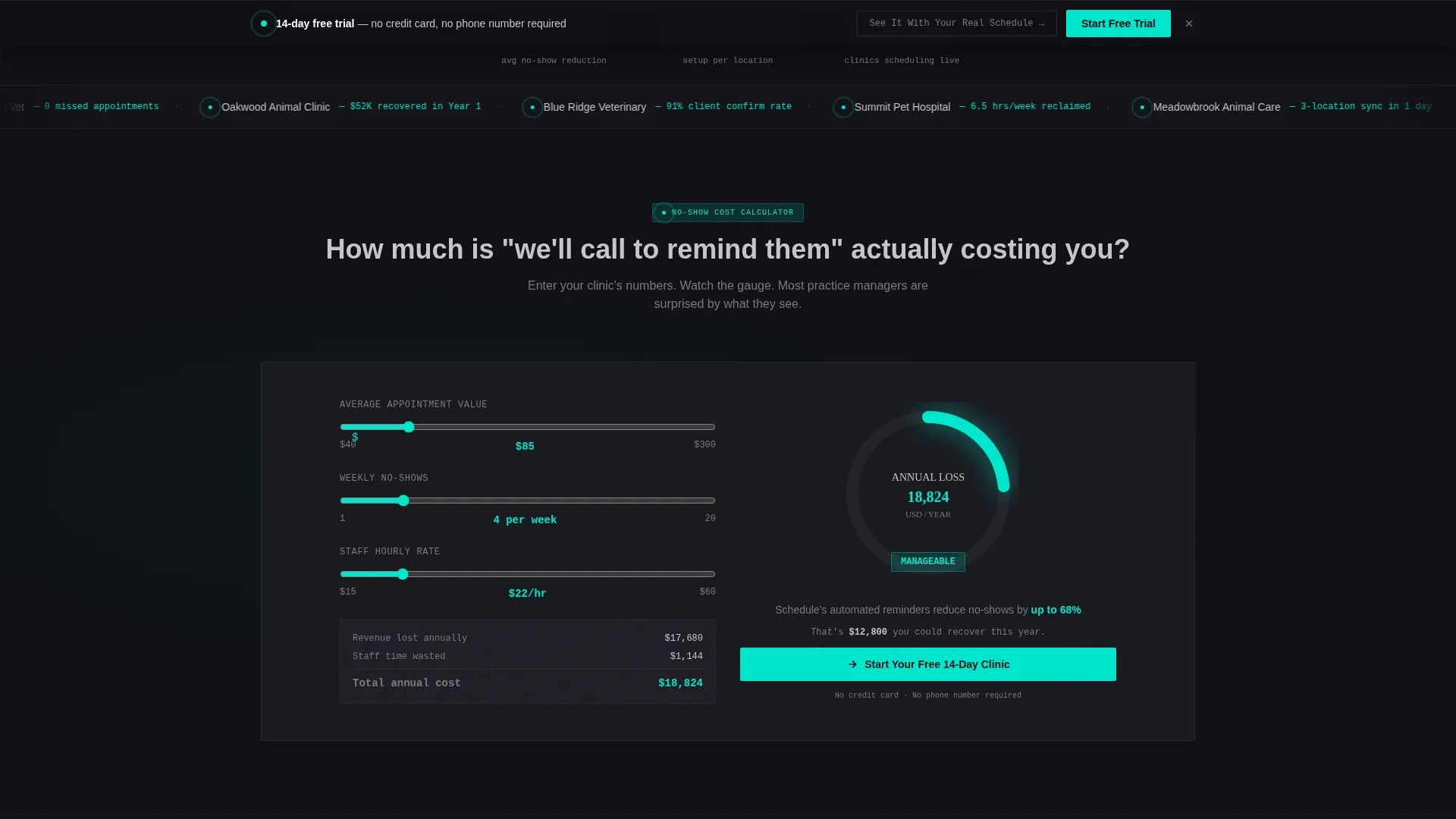 Veterinary Booking & Scheduling Landing Page Template