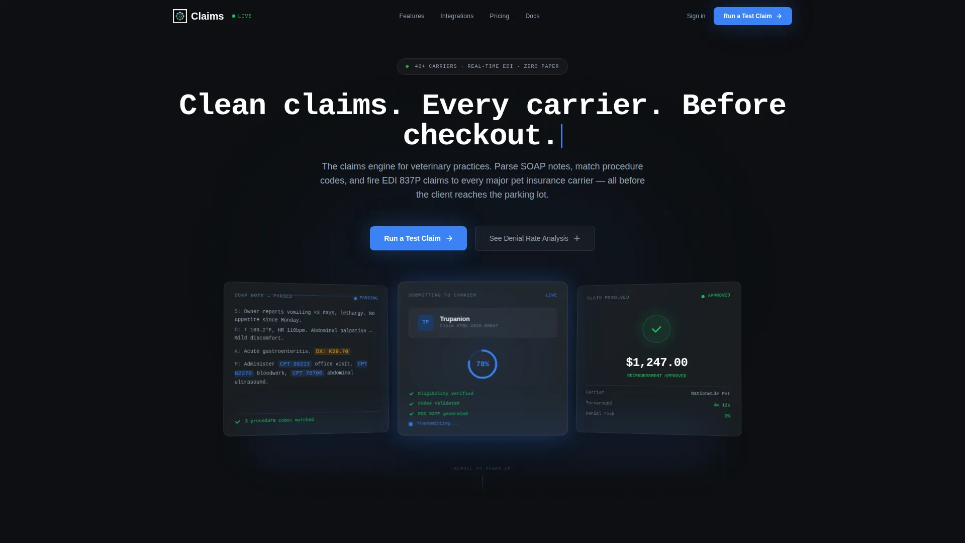 Precision Veterinary Landing Page Template