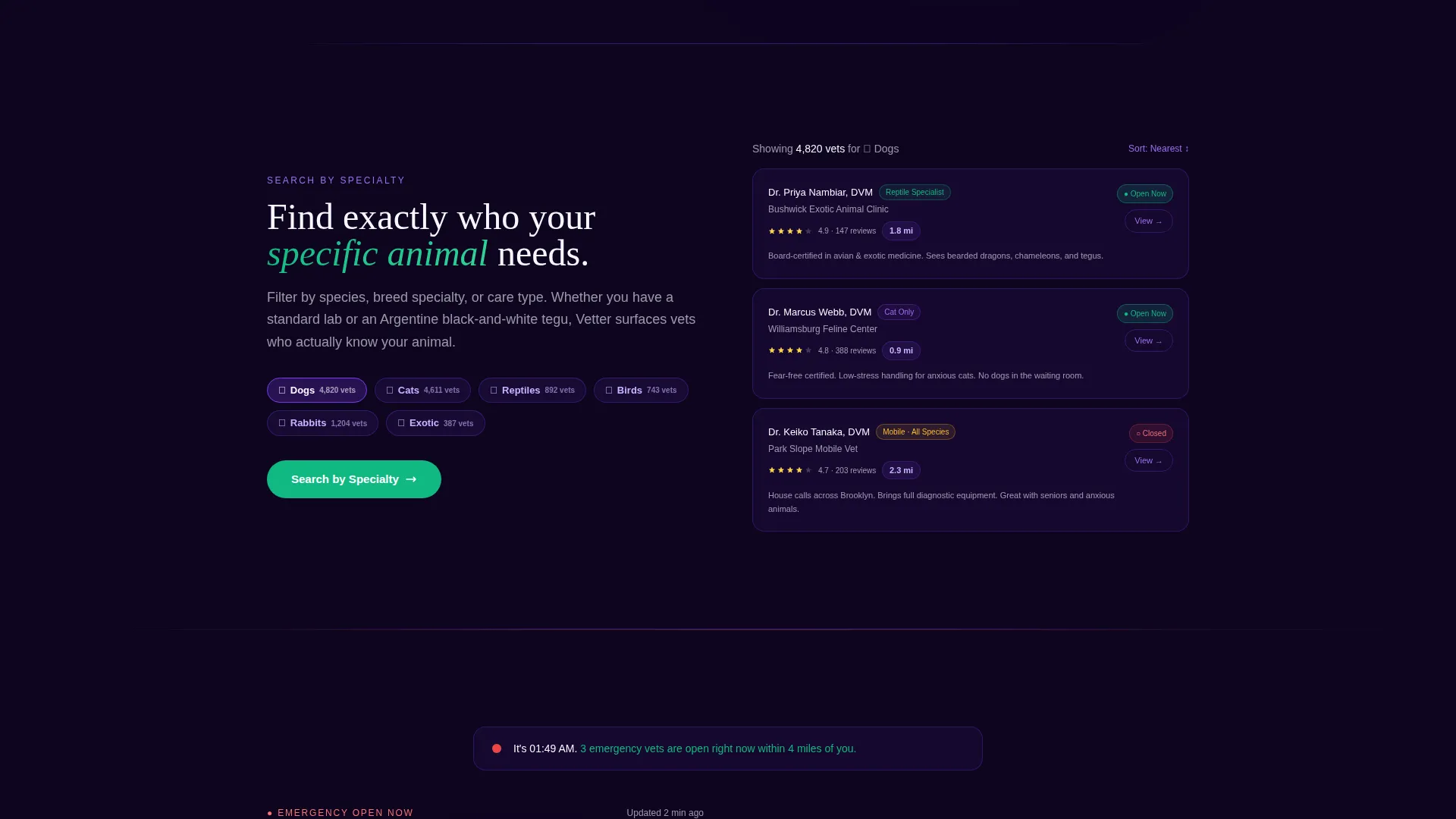 Veterinary Directory Landing Page Template