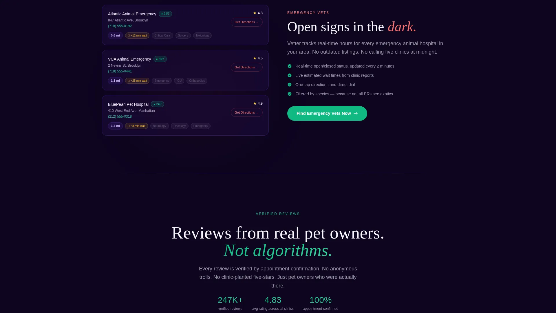 Veterinary Directory Landing Page Template