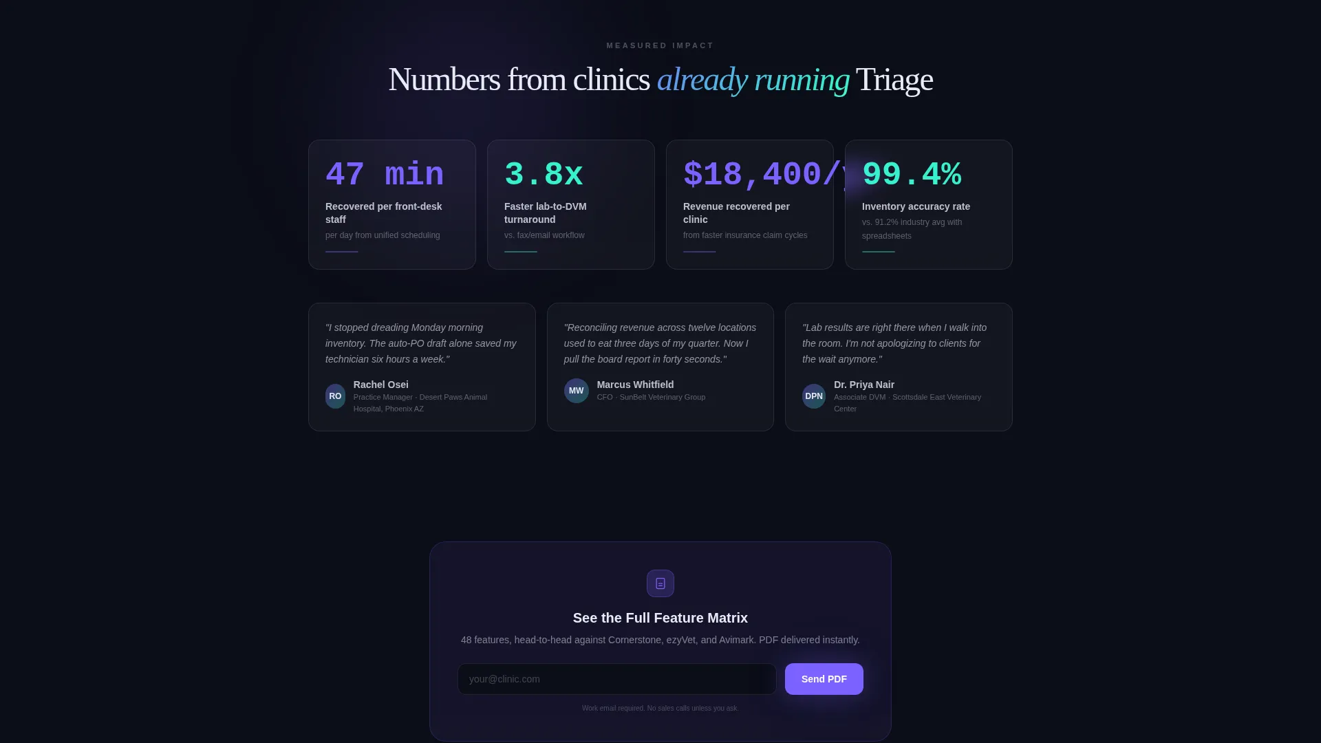 Veterinary ERP Landing Page Template | Data Command