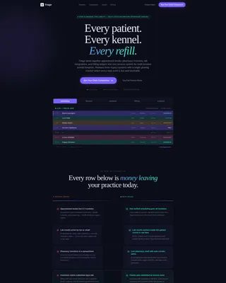 Veterinary ERP Landing Page Template | Data Command