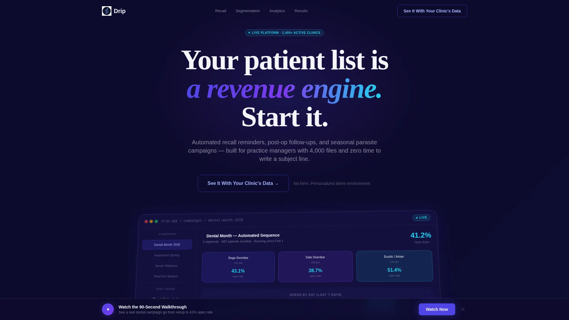 Veterinary Email Marketing Landing Page Template