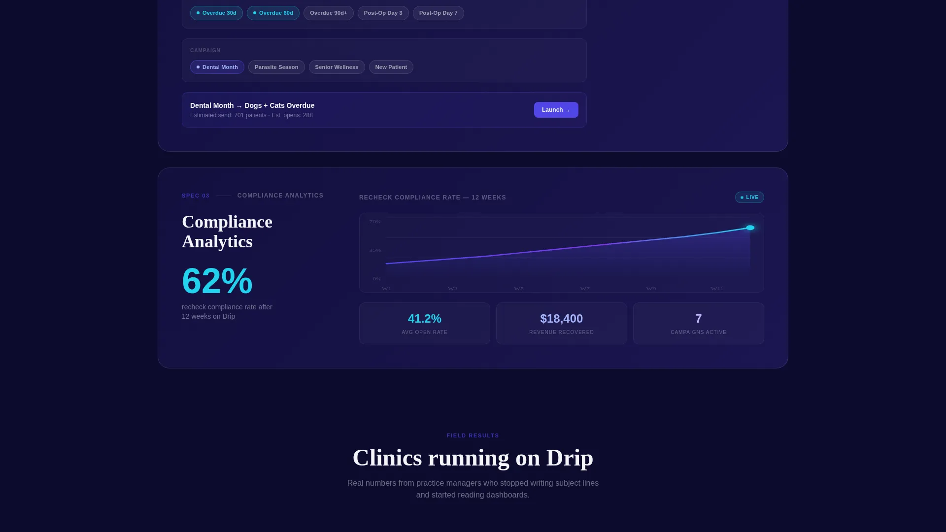 Veterinary Email Marketing Landing Page Template