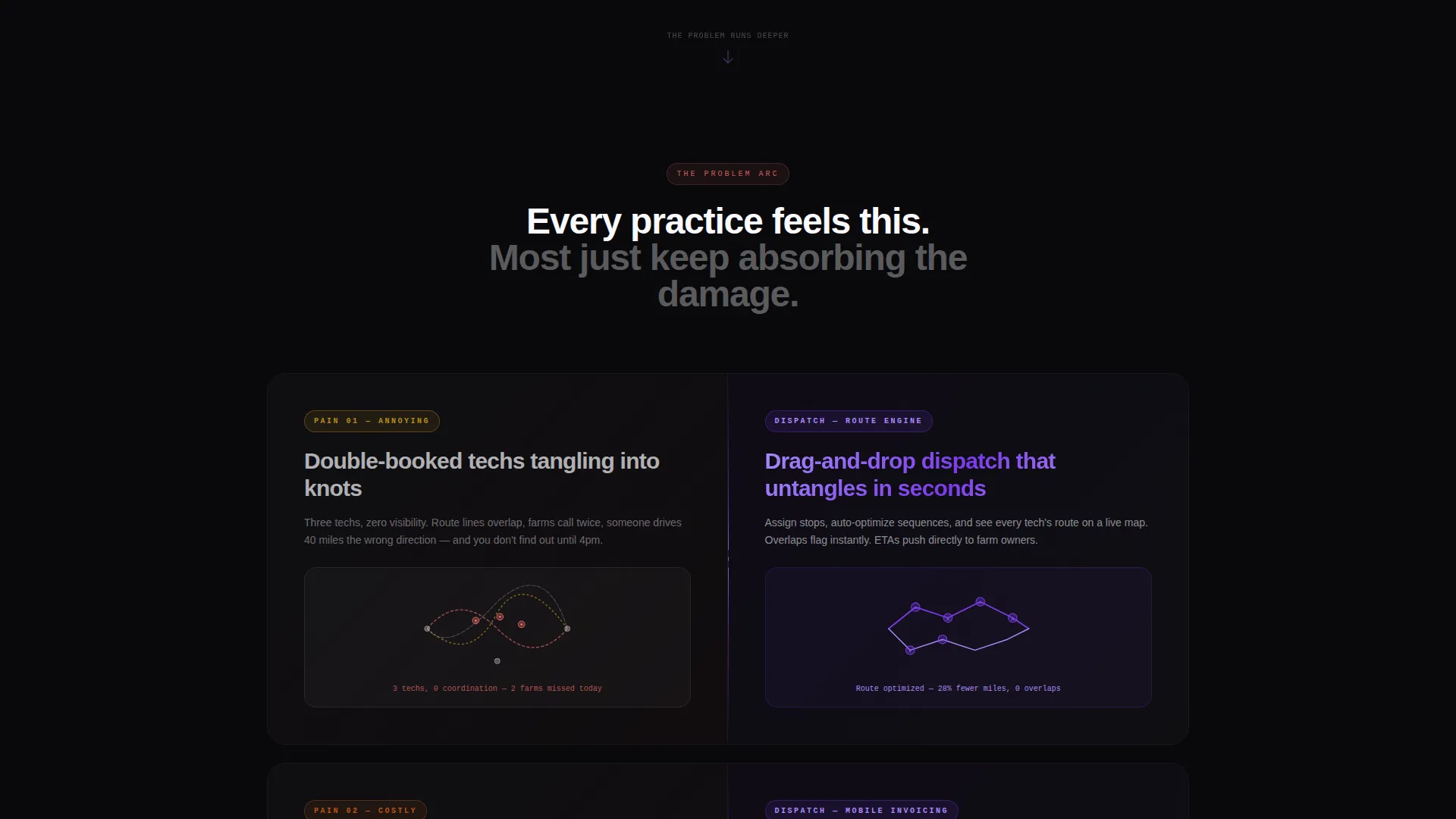 Veterinary Field Service Management Landing Page
