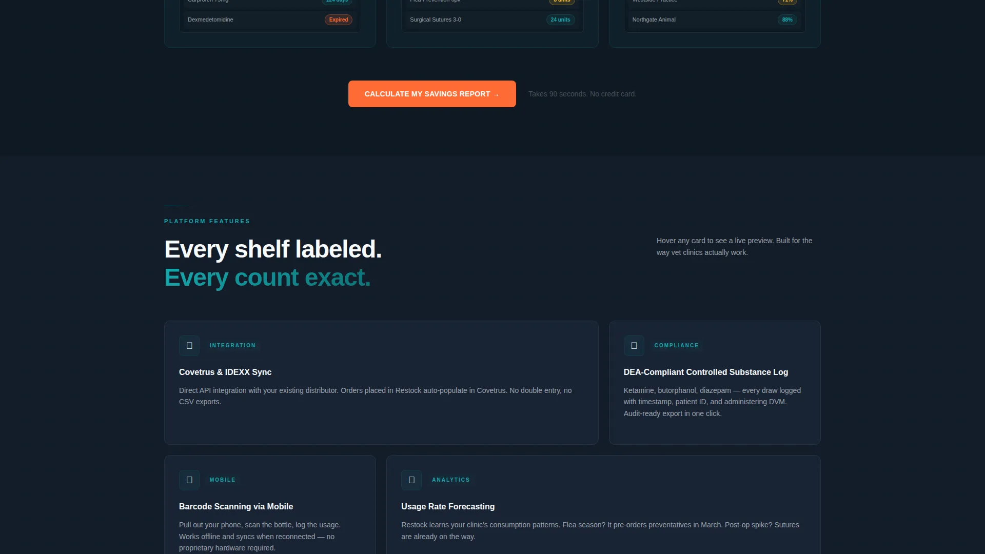 Veterinary Inventory Management Landing Page Template