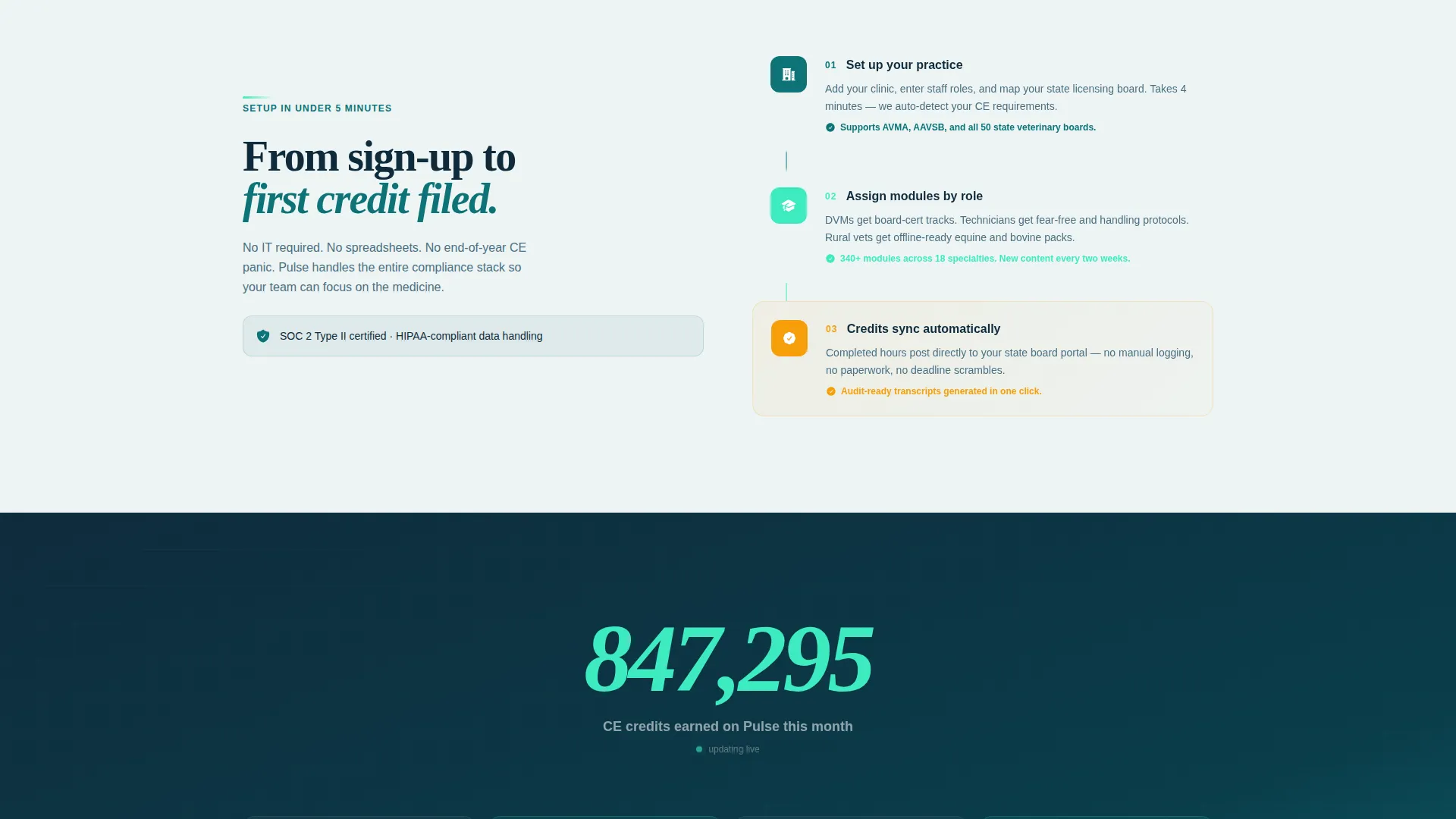 Veterinary LMS Landing Page Template