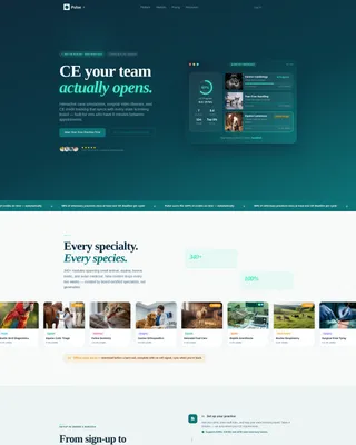 Veterinary LMS Landing Page Template