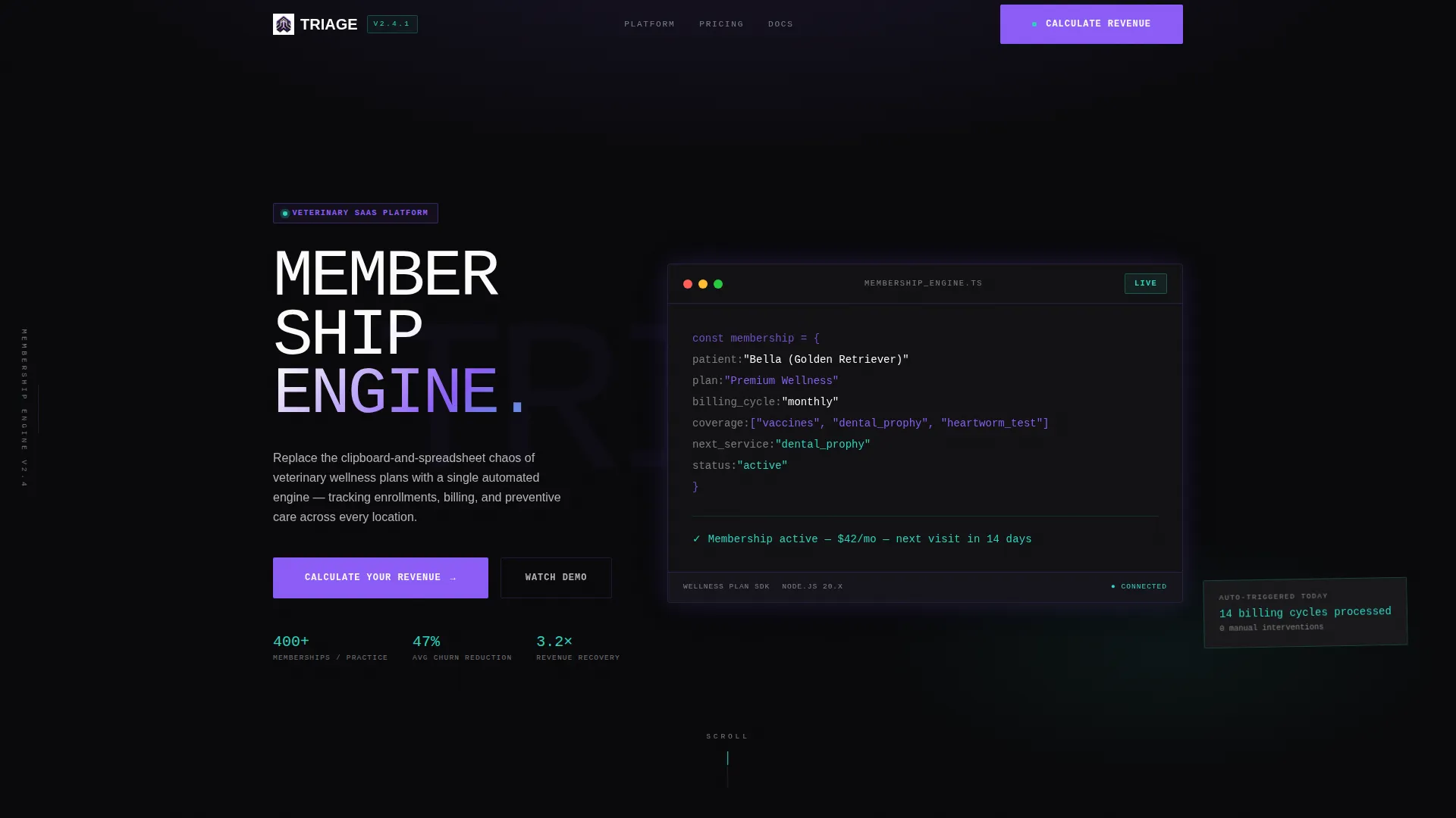 Veterinary Membership Landing Page Template