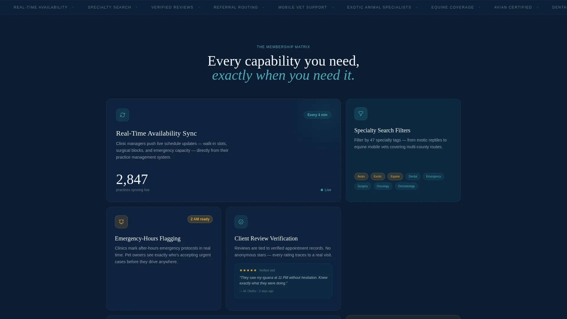 Veterinary Membership Site Landing Page Template