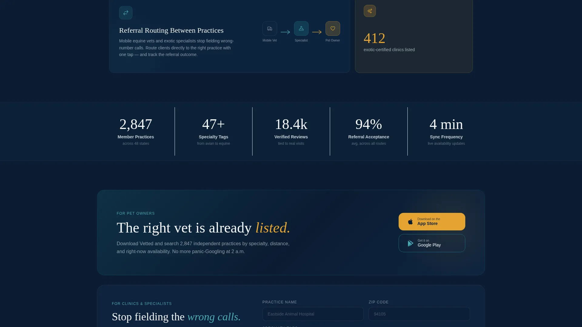 Veterinary Membership Site Landing Page Template