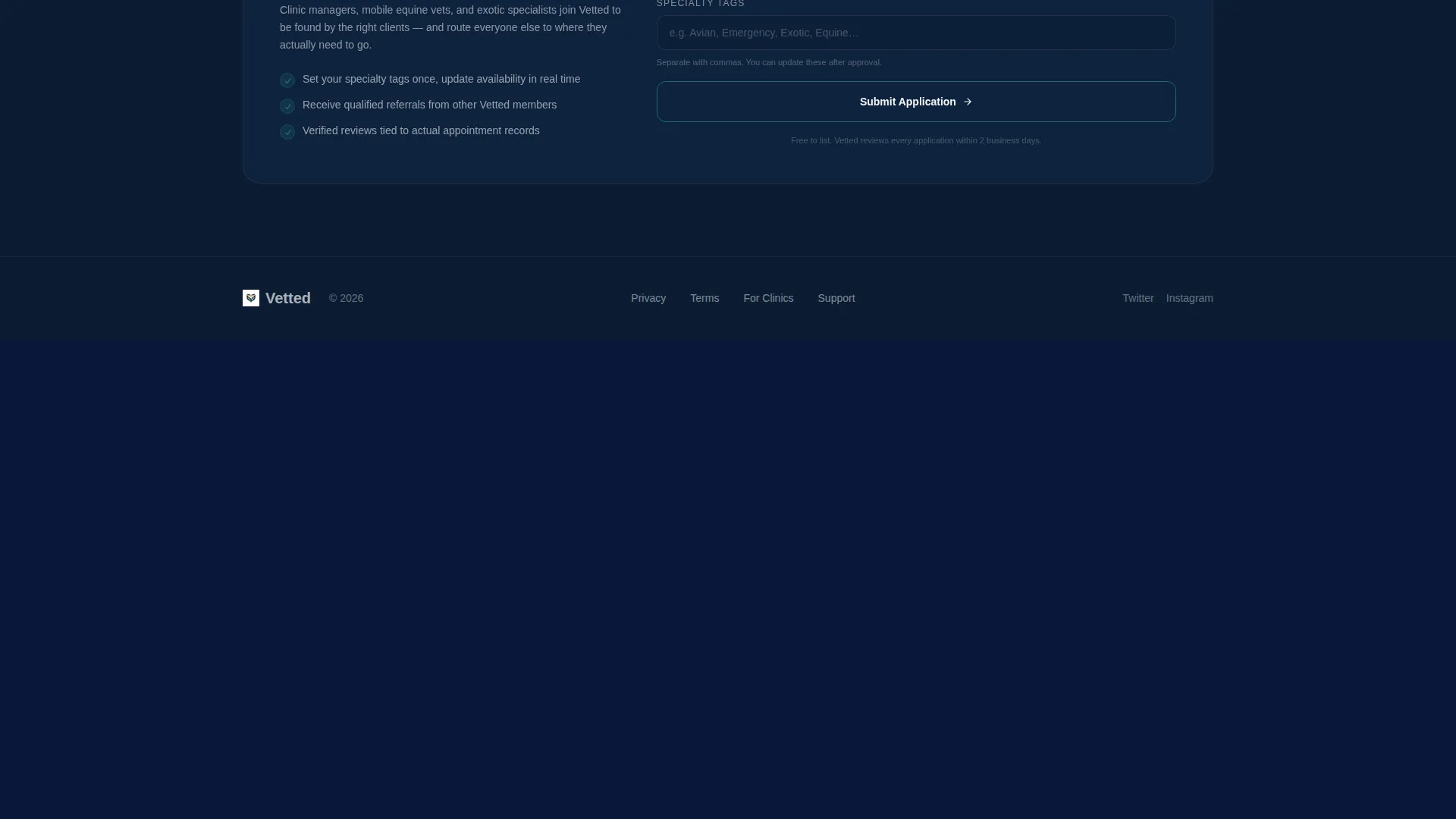 Veterinary Membership Site Landing Page Template