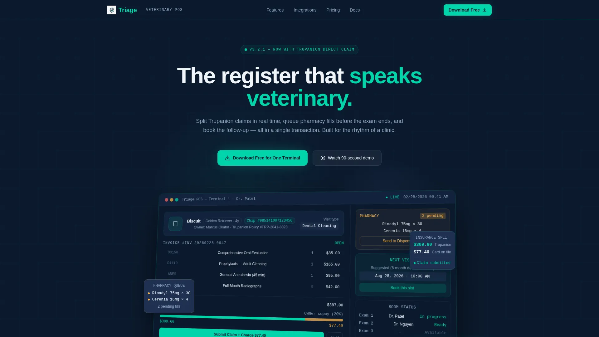 Animal Care System Landing Page Template