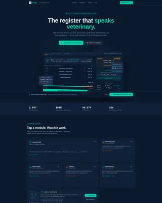 Animal Care System Landing Page Template