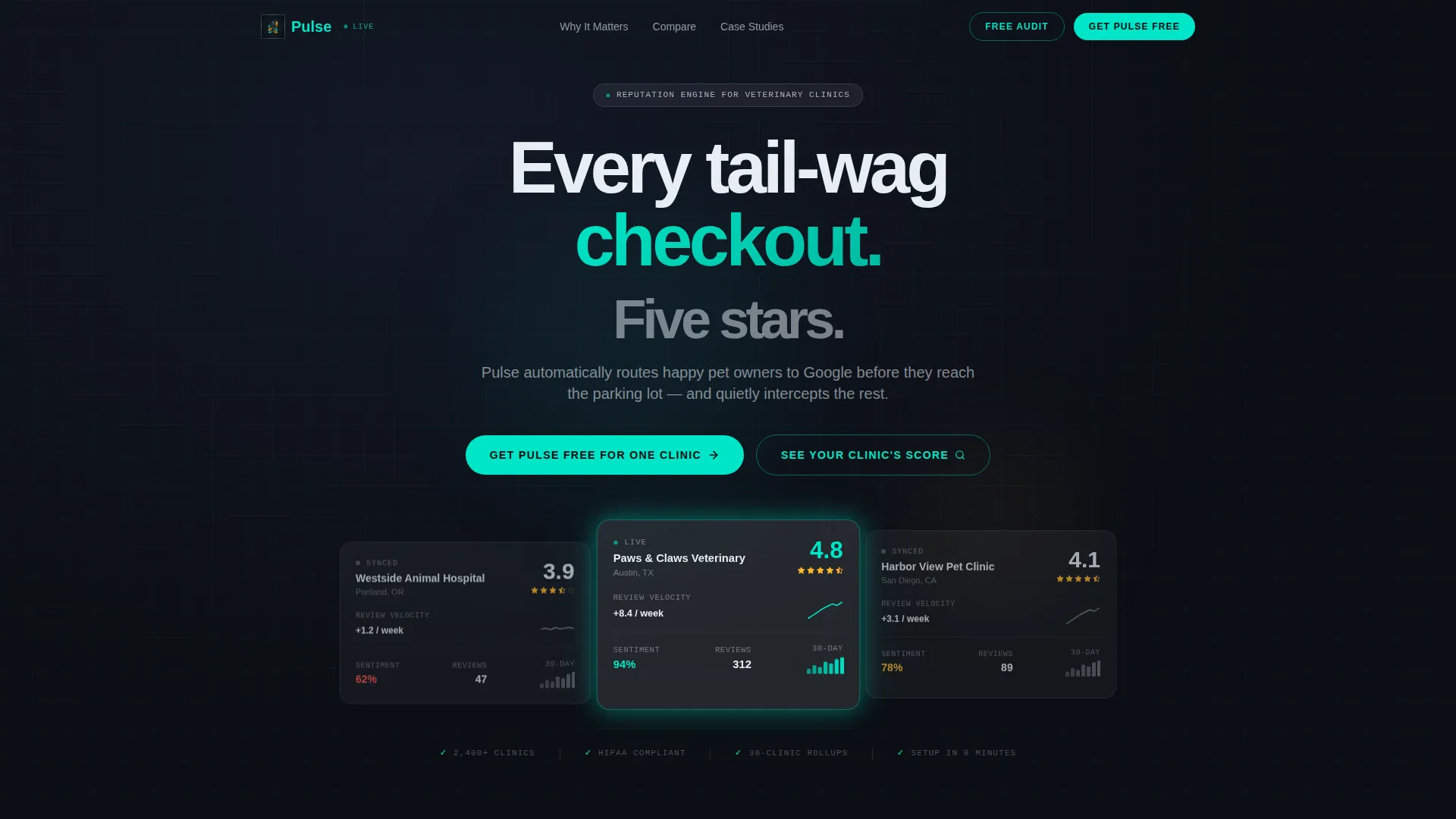 Veterinary Reputation Management Landing Page Template
