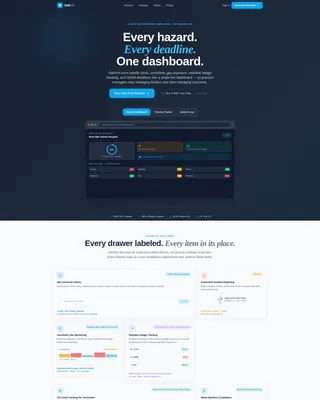 Bento Grid Landing Page Template for Veterinary Safety